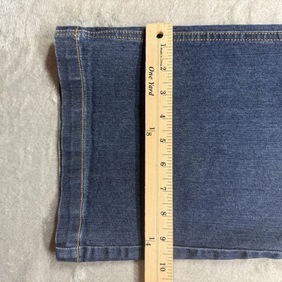 New York and Company Jeans Women’s 6T Blue Low Rise Flare Dark Wash - Picture 11 of 11